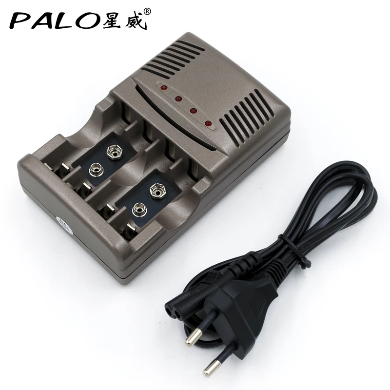 PALO LED Light Smart Multi-function Charger For 1.2V NI-MH NI-CD AA AAA Rechargeable Batteries 9V 6F22 Battery charger smart bracelet