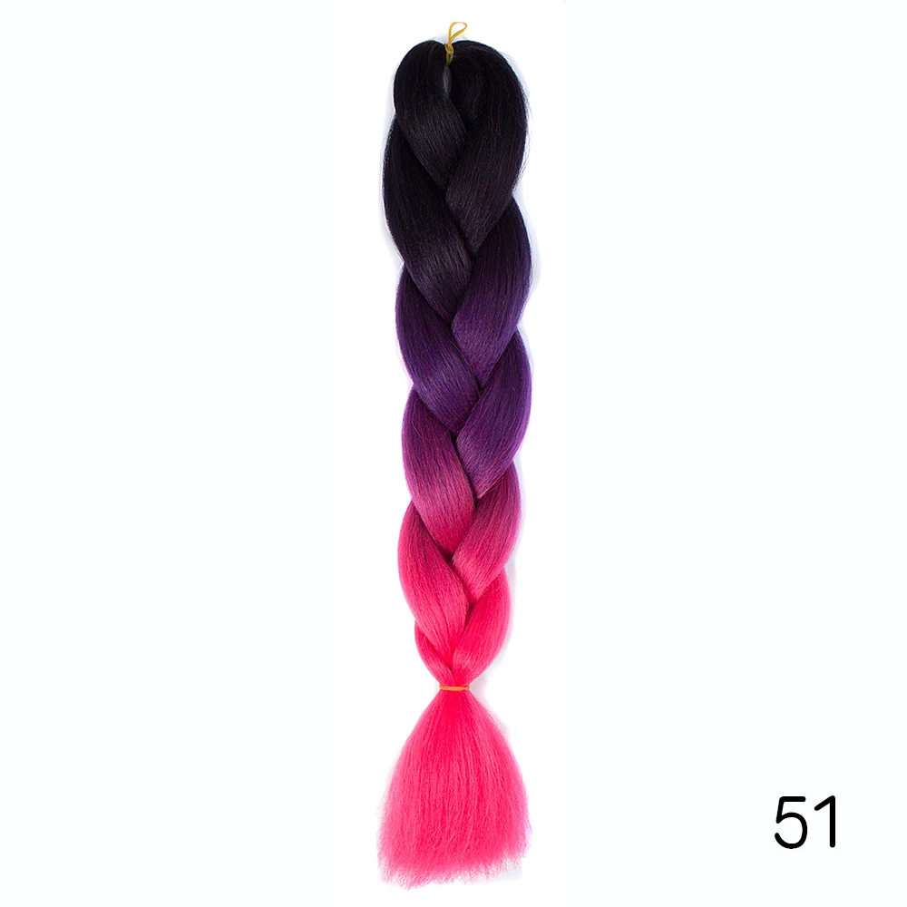 M1b/30# Канекалон косички для волос Омбре косички для волос розовый, фиолетовый, зеленый, серый, желтый, золотой цвета косички для вязания крючком - Цвет: M1b/30#