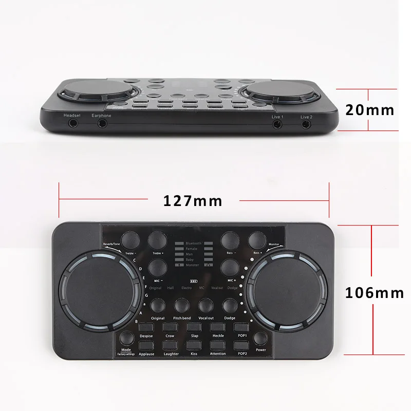 Mini Cell Phone Sound Card Audio Set Interface External Usb Live Microphone Sound Card Bluetooth Function for Mobile Phone