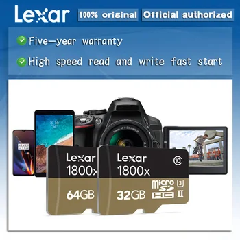 

Lexar 1800x 32GB 64GB Micro SDXC Card 270MB/s U3 Professional 32GB 64GB Micro SD SDHC Memory Card TF Card Class10