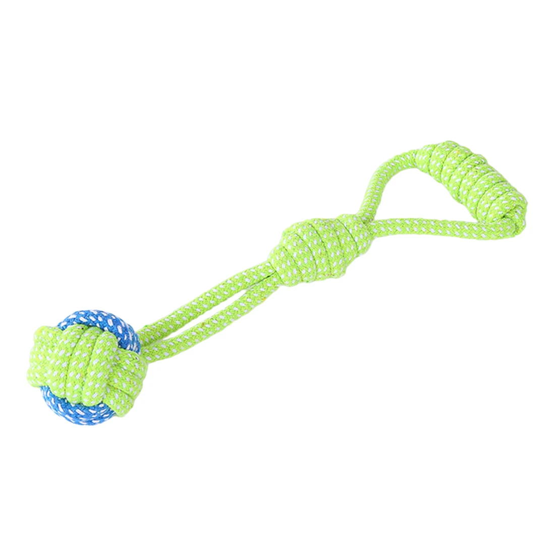 4 Собака жевательная игрушка PuppiesTooth Чистящая хлопковая веревка с ручкой узел укусы устойчивые Мячи зубы моляры игрушки для домашних животных мяч для домашних собак - Цвет: 4