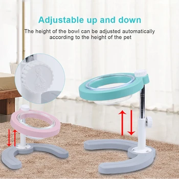 

Non-slip Adjustable Pet Cat Kitten Lifting Bowl Stand Pet Food And Water Bowls For Cats Dogs Feeders Cat Bowls Pet#15