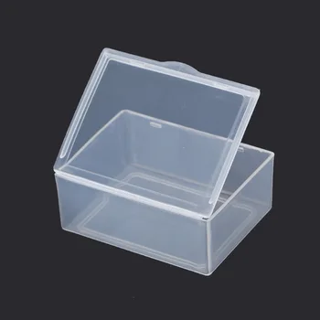 

10pcs Small plastic box rectangular transparent 5.5*4.3*2.2cm PP Storage Collections Container Box Case Sundries plastic box