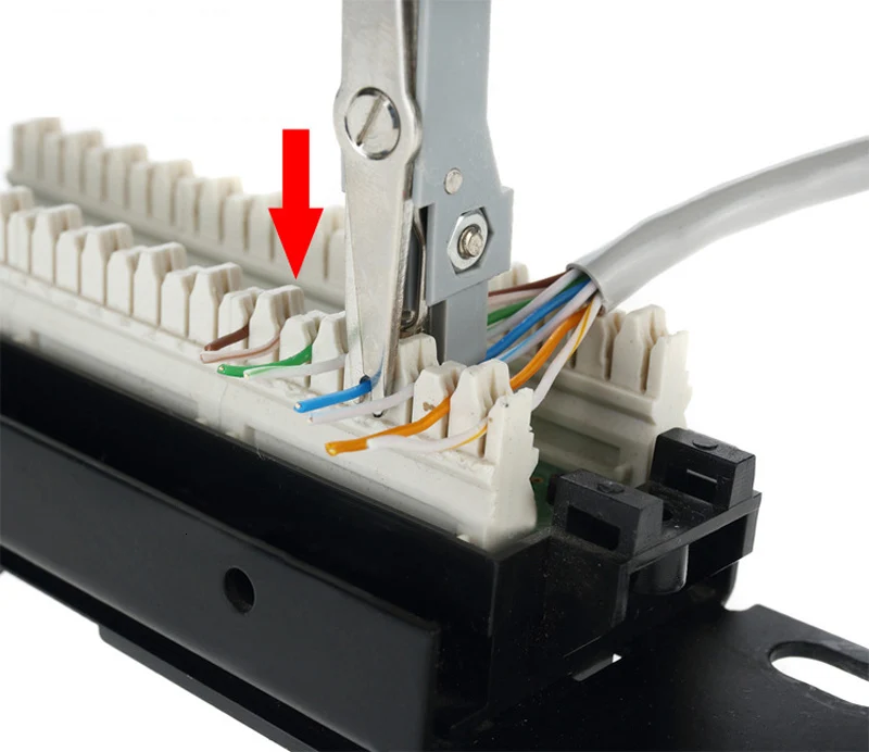 110 проволочный резак нож телекоммуникационный кабель плоскогубцы Krone LSA удар вниз инструмент для Rj45 Keystone гнездо соединителя телефона модуль сети патч-панель