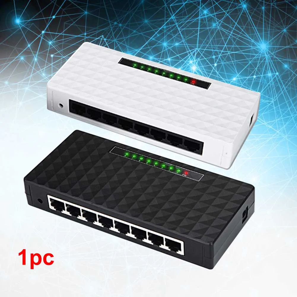 Гигабитный Ethernet-коммутатор самоадаптацией дома 8 Порты и разъёмы хаб настольное локальной сети RJ45 дуплексный режим неуправляемый 1000 Мбит/с прочный сплиттер
