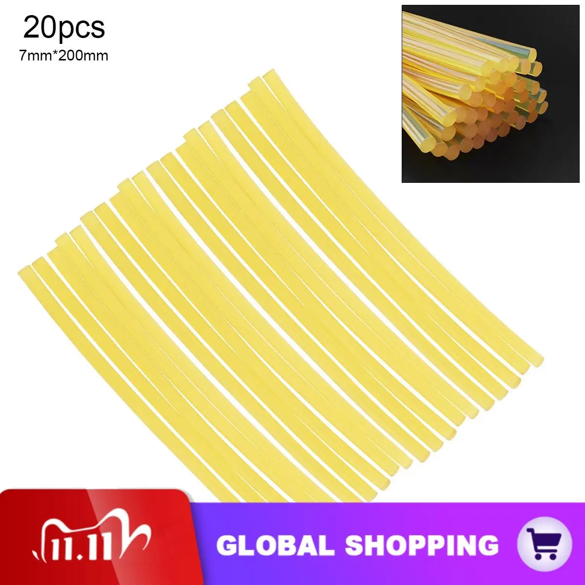 

20pcs/lot 7mm x 200mm Strong Viscose Hot Melt Gun Glue Sticks Environmental Protection DIY Tools for Glue Gun Repair Accessories