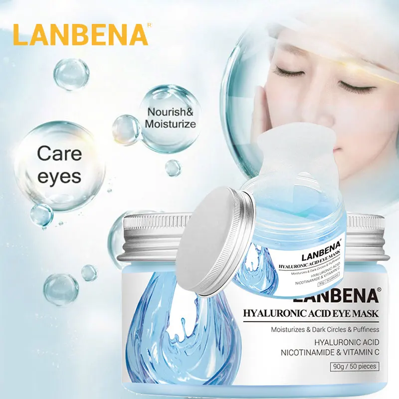 LANBENA 50 шт./кор. Гиалуроновая кислота ретинол маска-патч для сна для глаз коллагеновая Золотая маска снятие темного круга Удаление ухода за кожей