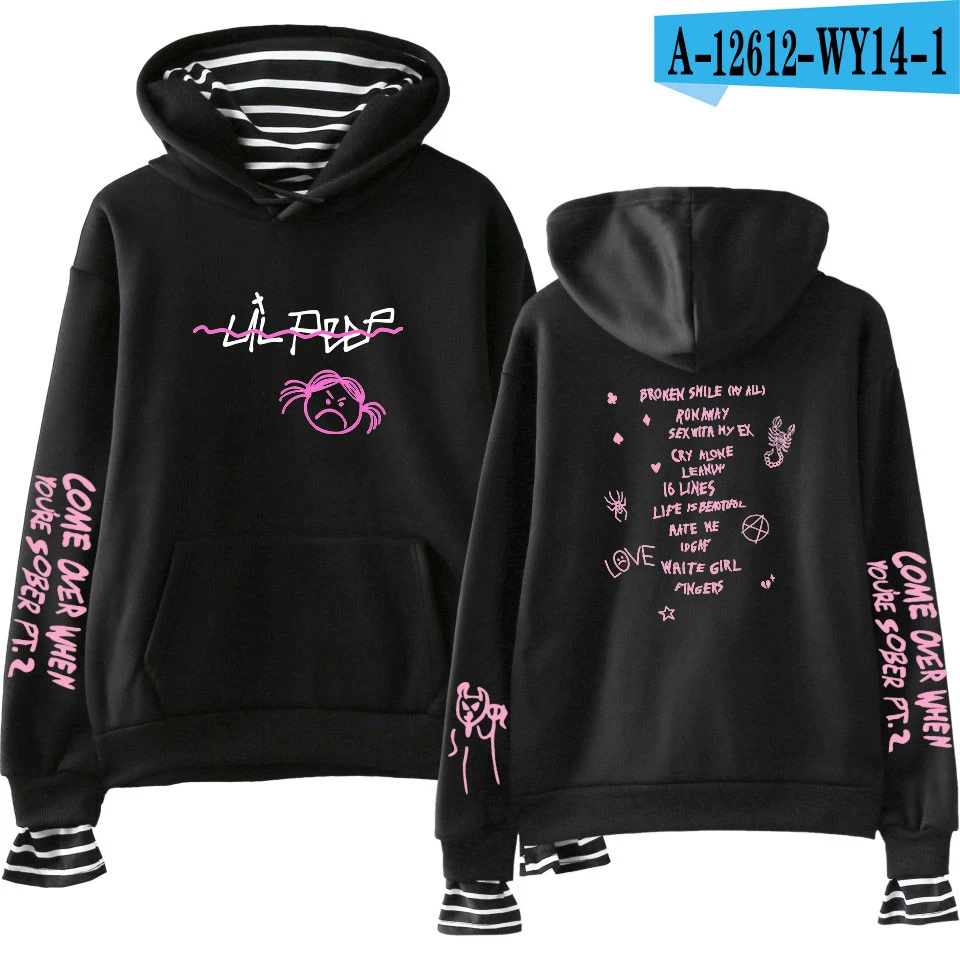 Harajuku Cool Hot Lil Peep R.I.P. Крутая Мода Печатные поддельные две части толстовки Толстовка Новое поступление женщин/мужчин Толстовка - Цвет: WY14
