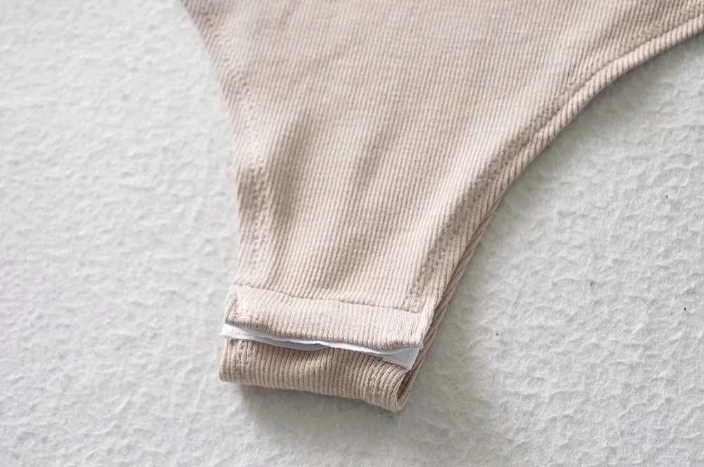 bodysuit para mulheres, macacão com gola ribbed para o outono 2020