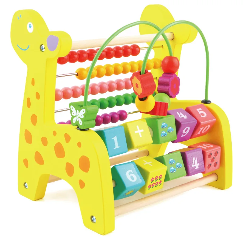 

My13 Multi-functional Deer Bead-stringing Toy Turning Plate Calculation Frame P1. 1 Educational Toy Children Infants Early Educa