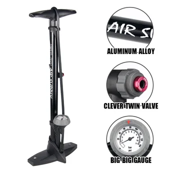 

Giyo MTB Bike Pump With Gauge Presta Schrader Valve Adapter 160Psi Foot Bicycle Pump Air Inflator Tire Pump Bicycle accessories