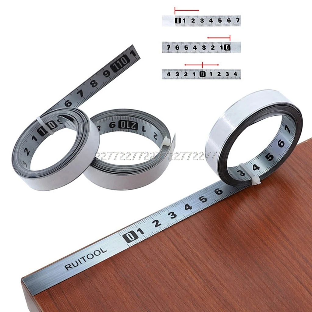

Tape Measure Metric 1M-5M Miter Track Measuring Tape Steel Ruler for T-track Router Saw Table Woodworking Tools S07 19 Dropship