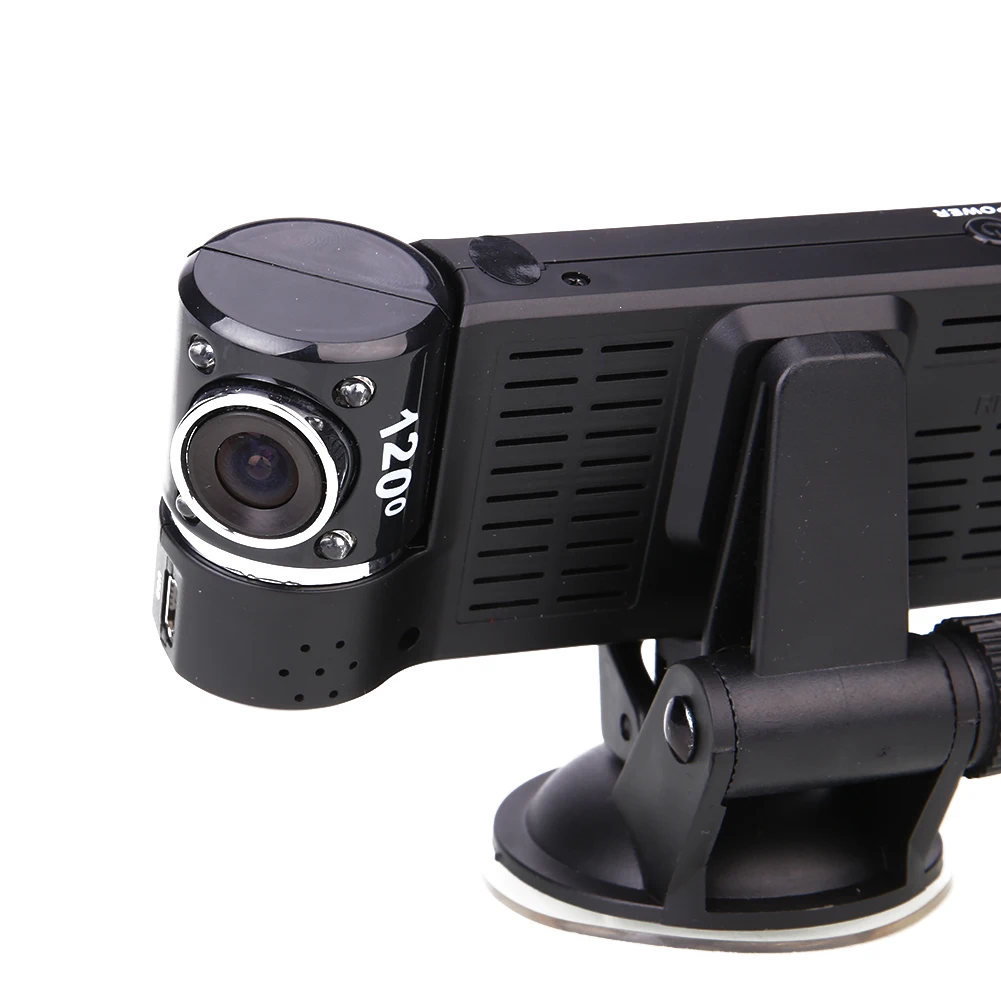 F600 2.7" HD 1080P Dual Lens Car Vehicle DVR Rear View Auto Data Recorder