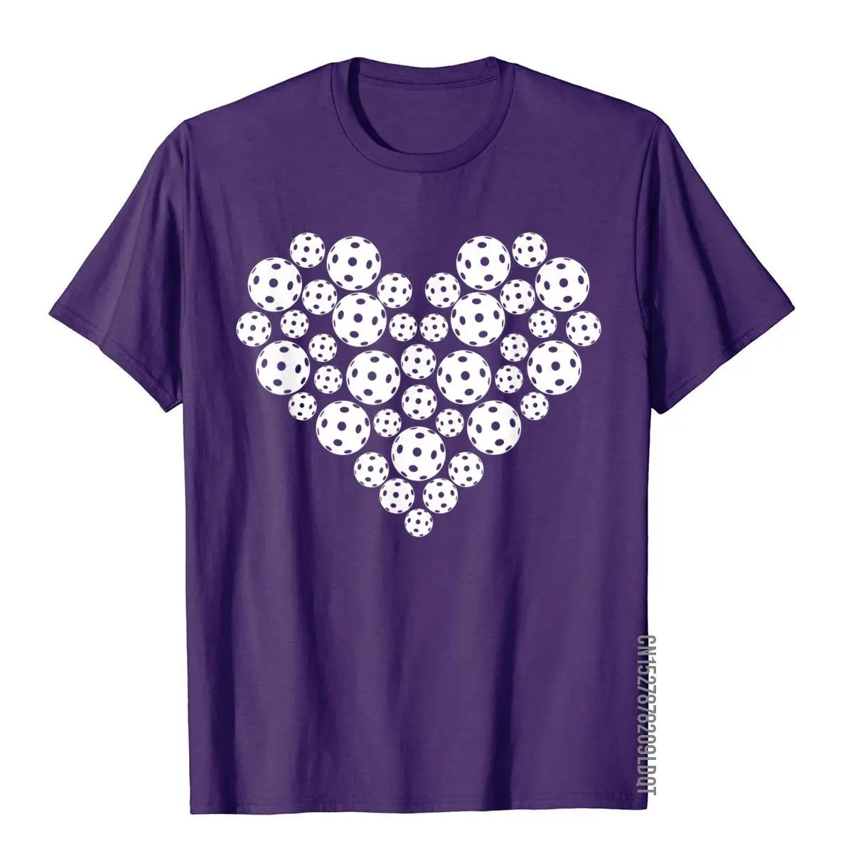 Funny Pickleball Love Heart Shape Valentine T-Shirt__B11804purple