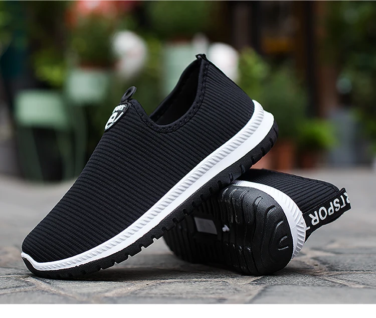 Mesh Running Shoes One Foot Men's Old Beijing Sneakers Breathable Casual Non-slip Sport Shoes Men Single Shoe Walking Low-top