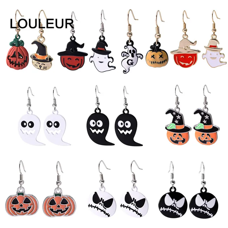 

2019 Halloween Ghost Drop Earrings Fashion Simple Trendy Funny Cool Dangle Earrings Halloween Punk wholesale Earrings Jewelry