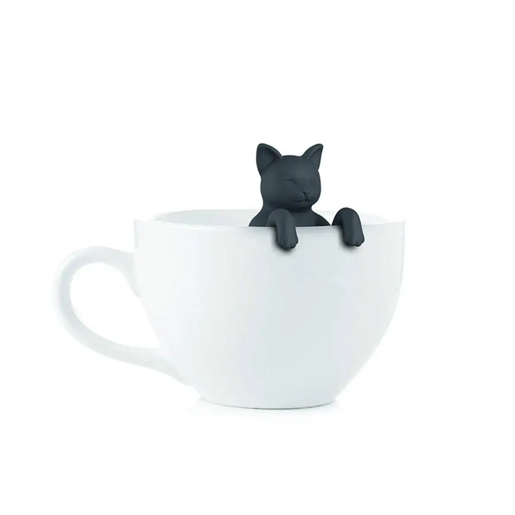 Силиконовый ситечко для кошачьего чая, чайник для кошачьего чая, для протечки чая, для заварки, кофейная сумка, кухонные принадлежности, аксессуары для кухни, фильтр для специй, аксессуары