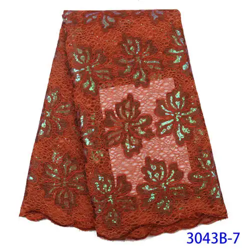 Marron Слива органза Tissu Dentelle, швейцарское кружево из органзы, африканская органза кружевная ткань высокого качества Кружева Mr3043b - Цвет: p7