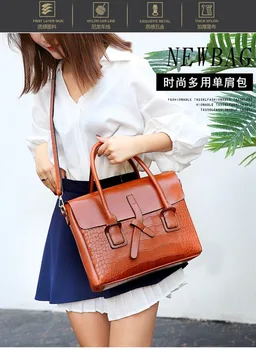 

Bag2020 New Women's Bag European and American Fashion Portable Briefcase Fashion Shoulder Messenger Bag