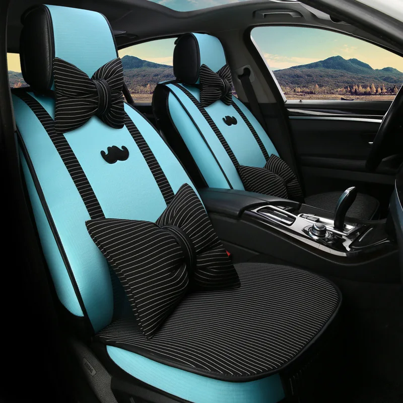 

Automobile Seat Cushion Cotton Linen Geely Millions Dihao GS Vision Unitang Borui Cartoon Women's Four Seasons Universal All Edg