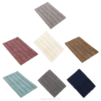 

50x81cm wear-resistant Tufted Indoor Door Mat Non Slip Soft Chenille Bath Floor Carpet Living Room Kitchen Toilet Water Au13 20