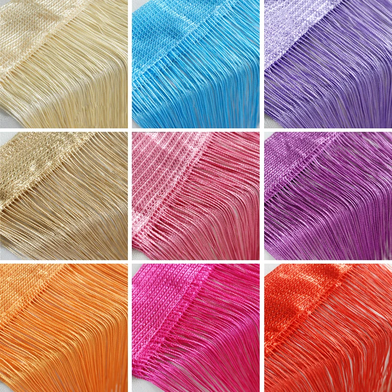 Multi-color thread curtains with tassel curtains for living room doors, walls and windows with a width of 100cmx200cm