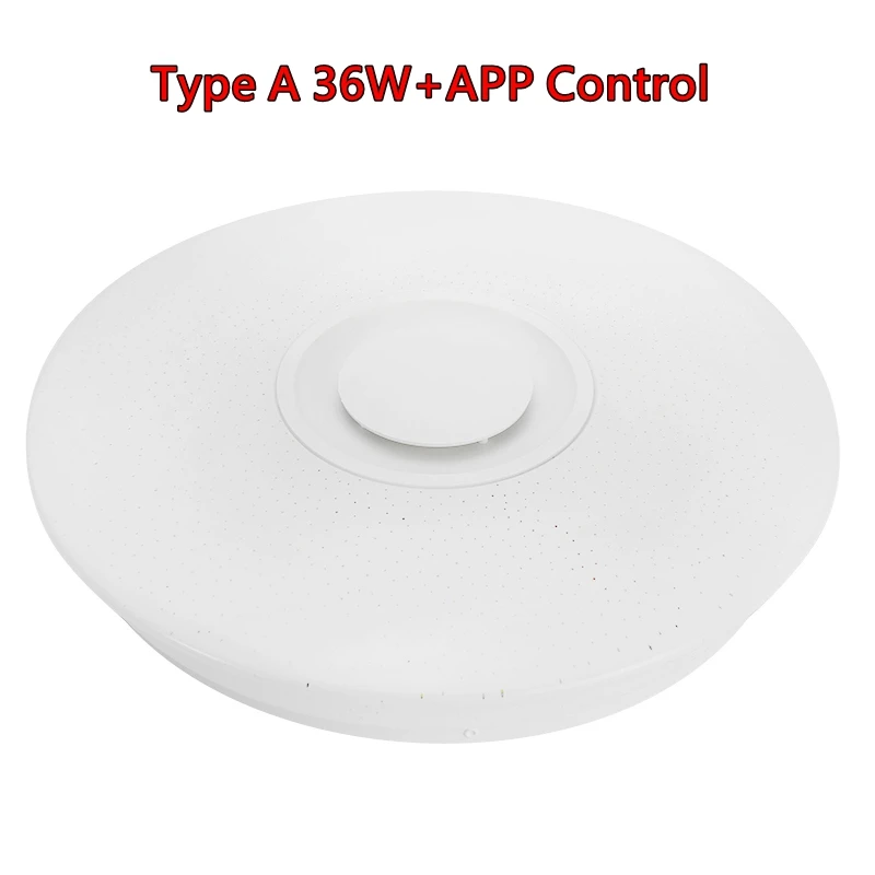A 36W APP Control Умный светодиодный bluetooth-динамик с пультом дистанционного управления и регулируемой яркостью RGB, потолочный светильник, панельная лампа, динамик для детской спальни - Цвет: A 36W APP Control