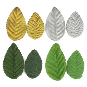 

200pcs Green Christmas Leaves Artificial Flower For Wedding Decoration Garland Rose Leaf Foliage Decorative Craft Fake Flowers