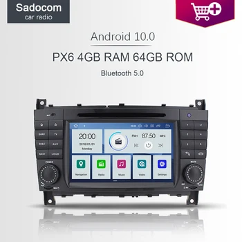 

PX6 IPS 2 din Android 10.0 Car DVD player 6 Core 64GB ROM 4GB RAM car radio GDS autoradio For Benz W203 W209 W219 2004 - 2011