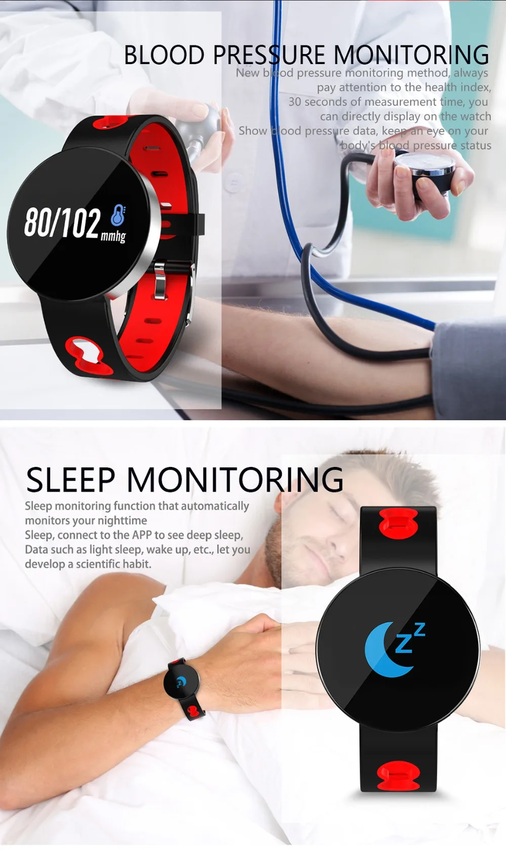 696 LJL11 Z8 Round Alloy body Smart Bracelet Fitness Tracker Watch Waterproof Band Sleep Monitoring Weather Forecast Smart Band