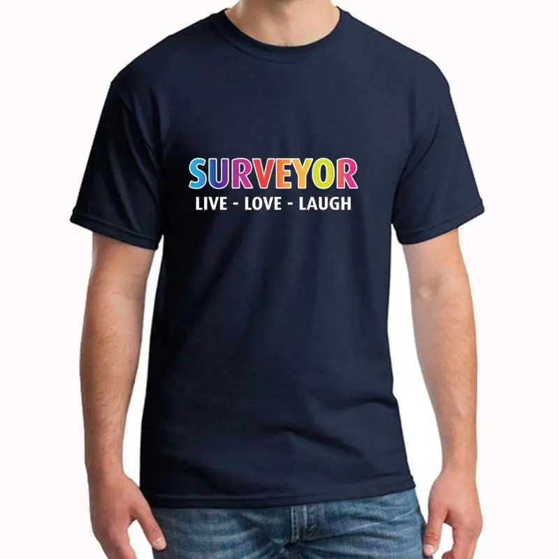 

Design Live Love Laugh Surveyor Lgbt Pride tshirt XXXL 4Xl 5XL 100% cotton Humor Harajuku mens tshirts gift HipHop Top