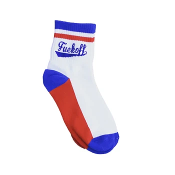 

Women Letter Print Cotton Trainer Liner Casual Sports Multi-Color Funny Socks