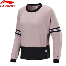 Li-Ning Женская толстовка с капюшоном, тренировочная серия, 10% полиэстер, 10% спандекс, спортивные топы с подкладкой, обычные комфортные худи AWDP322 WWW1031