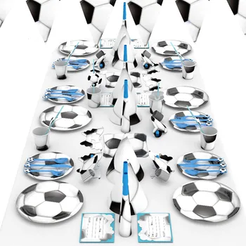 

Football theme Party Tableware Plates Napkins flag Soccer Birthday Kids favors Boys Baby Shower Party Supplies Decor