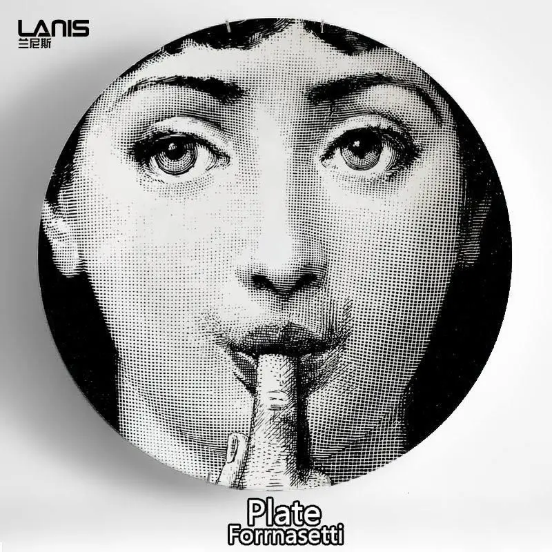 51 Модная новинка, европейские декоративные фигурки Fornasetti, настенные тарелки, декоративные настенные винтажные художественные 10 дюймов - Цвет: 51