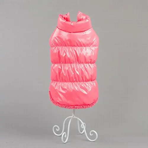Pink Зимняя одежда для собак, теплое пальто, водонепроницаемая куртка, одежда для маленьких и больших собак, чихуахуа, мопса, уличные костюмы на бретелях - Цвет: Pink