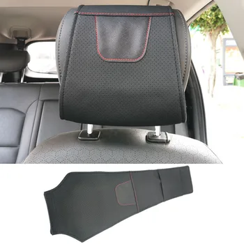 

for Kia Sportage Optima Rio Rio x line Carnival Niro Car Headrest Protector Case Pu Leather Car Headrest Cover Car Accessories