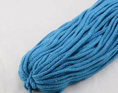 5 мм 80 м/рулон веревка из натурального хлопка ручной работы хлопковый витой шнур веревка для ручного украшения DIY макраме настенный - Цвет: 15