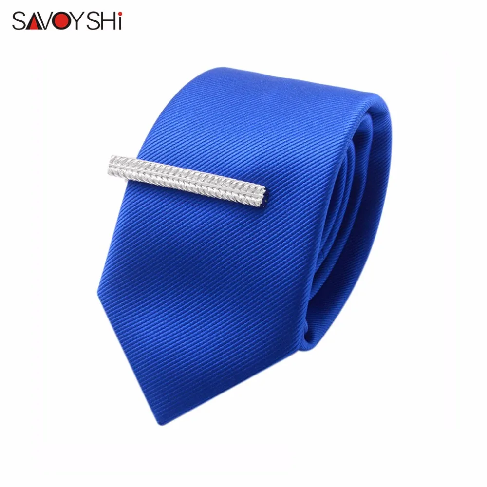 SAVOYSHI классический Серебряный зажим для галстука для мужчин s бизнес подарок контактный зажим для галстука модный Медный позолоченный зажим для галстука мужские ювелирные изделия abotoaduras