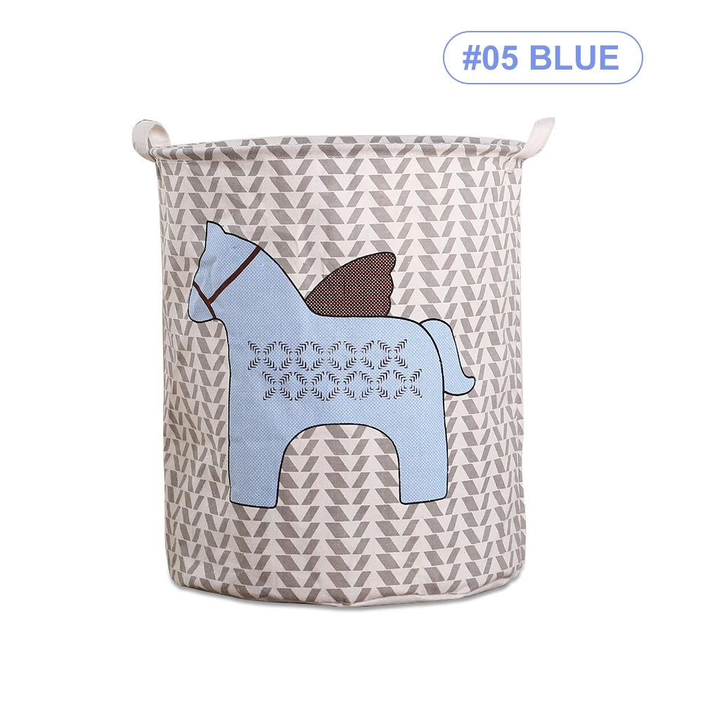 Storage Bag Dirty Clothes Cotton Linen Storage Bucket Tissue Sundries Receiving Barrel PE Coating Fashion Office Waterproof