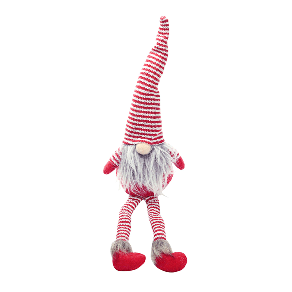 Christmas Decoration Striped Hat Hanging Leg No Face Doll Room Decoration Cute cartoon doll Decorations for Home 