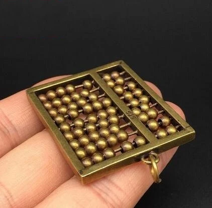 Chinese pure brass feng shui small abacus pendant 
