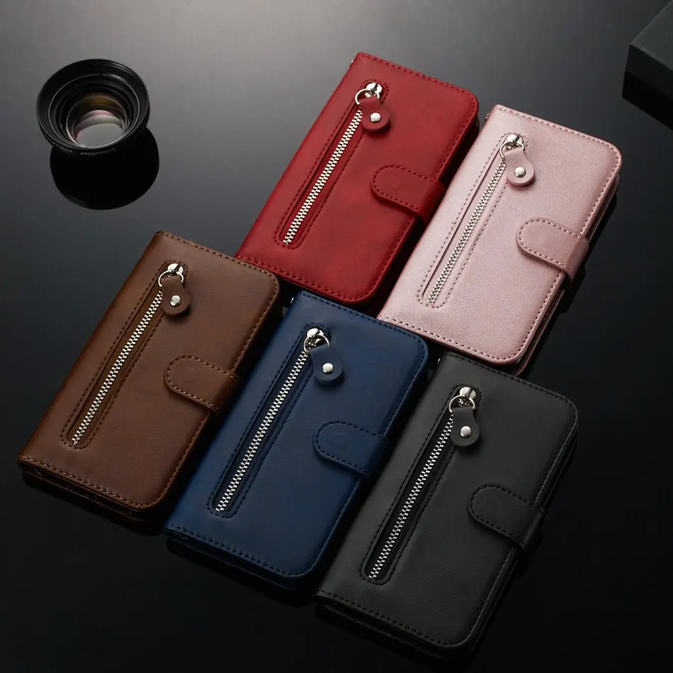 Premium Zipper Wallet Flip Case - Business Edition
