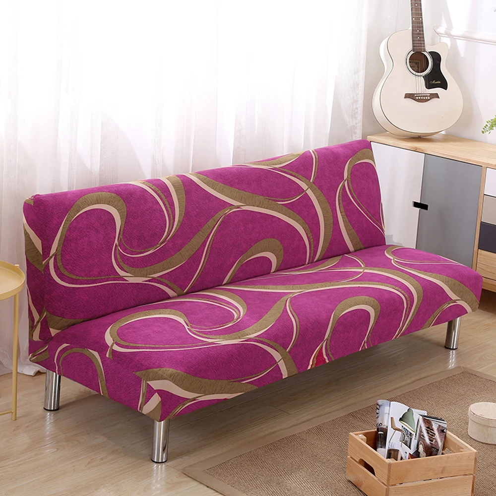 Stretch Sofa Bed Cover No Armrest Folding Sofa Cover Couch Cover Slipcovers for Living Room cubre sofa canape salon 160-190cm - Цвет: 09