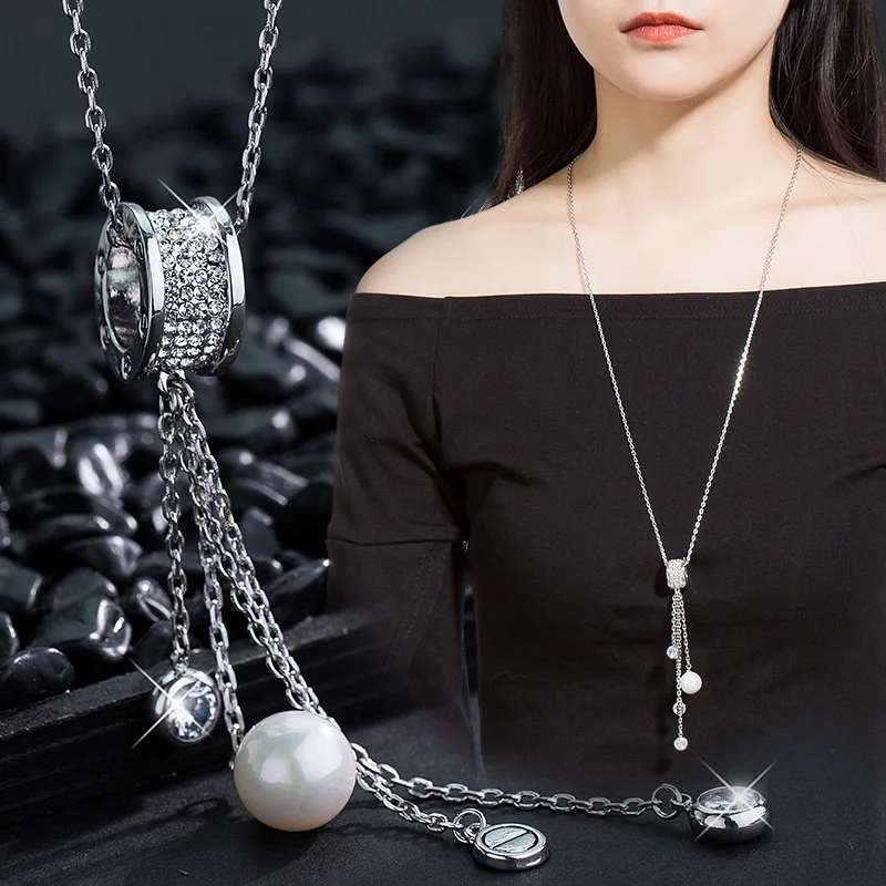 

2020 New Small Waist Sweater Chain Fashion Autumn Winter Long Necklace Korean Simple Chain Necklace All-match Clothes Pendant