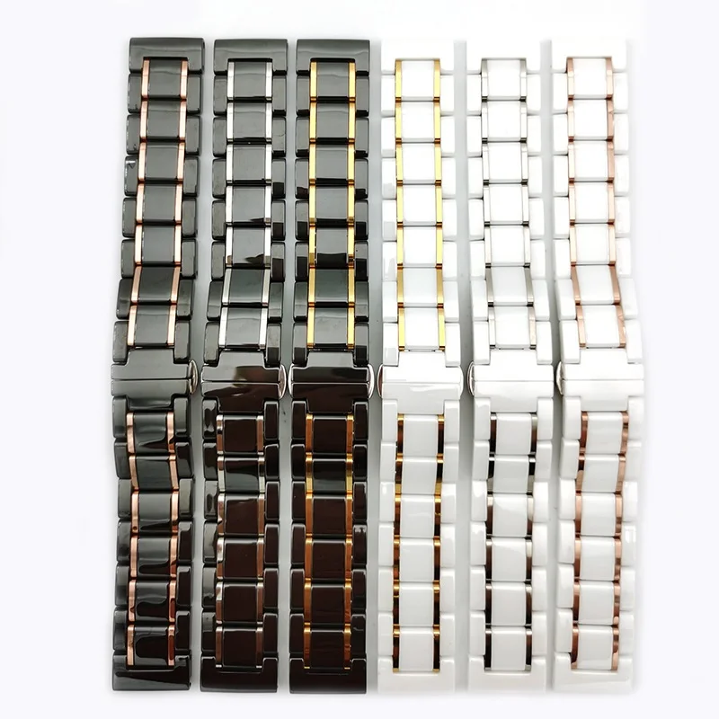 

Ceramic Strap Luxury for Samsung Galaxy Watch 3 42mm 46mm Gear S3 Huawei GT 2 Amazfit GTR 47mm Rose Gold Watchband 20mm 22mm