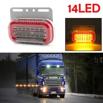 

1PCS DC24V 14LED Red Side Marker Lights Warning Light External Lights Signal Indicator Lamp Truck Lorry