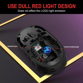 

T38 Hollow Honeycomb 2.4GHz Wireless Gaming Mouse 1600 DPI RGB Light 4 Buttons Rechargeable Optical Mice for PC Computer