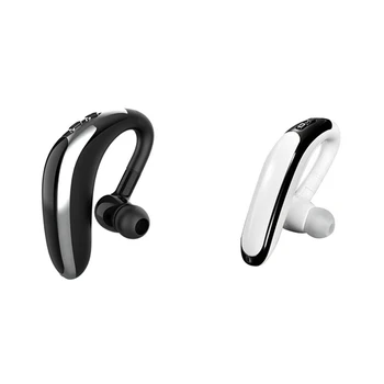 

2 Set Bluetooth V5.0 Earphones Wireless Hook Design Comfortable Earphone Alternate Earbud-Black & White