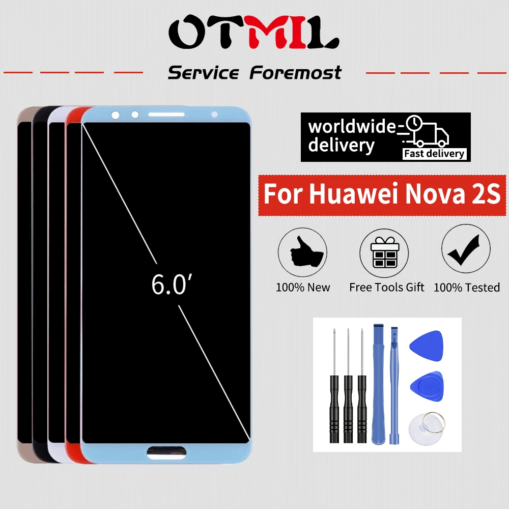 OTMIL Высокое качество для huawei nova 2s Полный ЖК-дисплей сенсорный экран дигитайзер